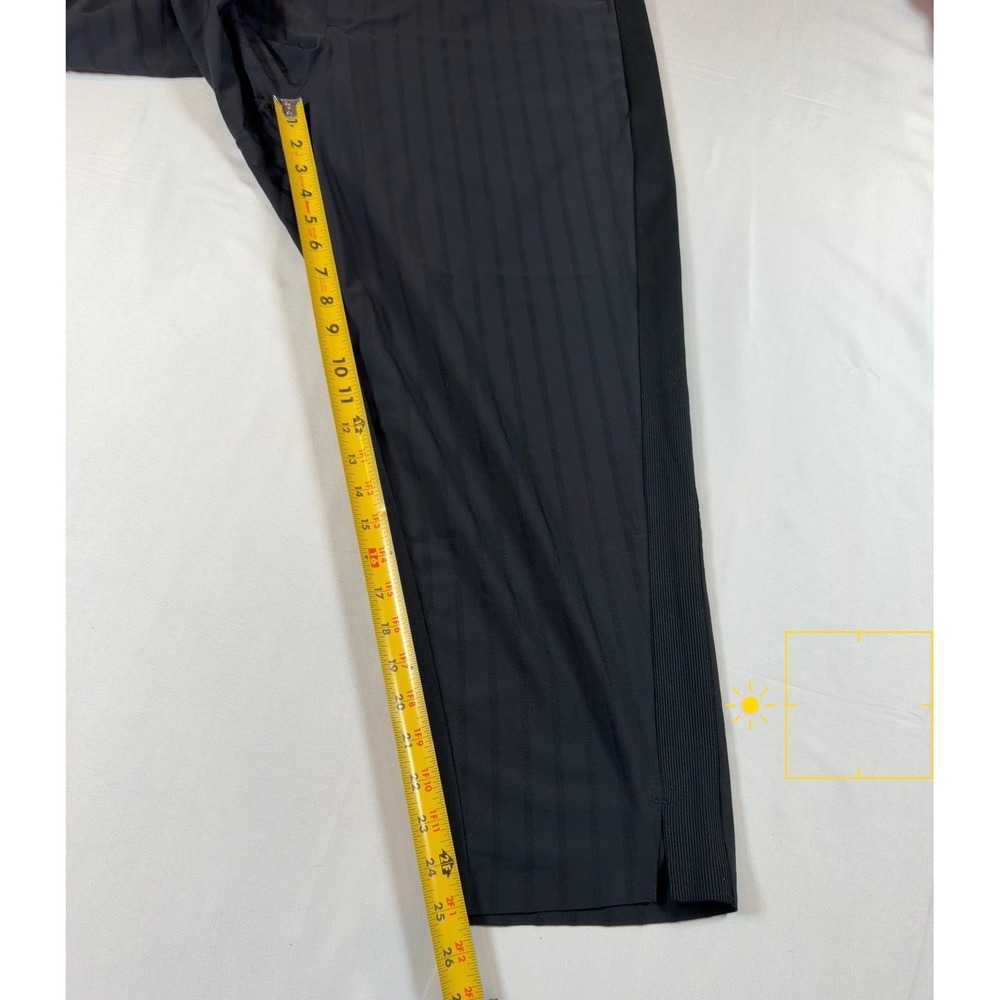 Athleta Brooklyn Textured City Stripe Ankle Pant Sz 18 Active Travel Trousers - Picture 3 of 7